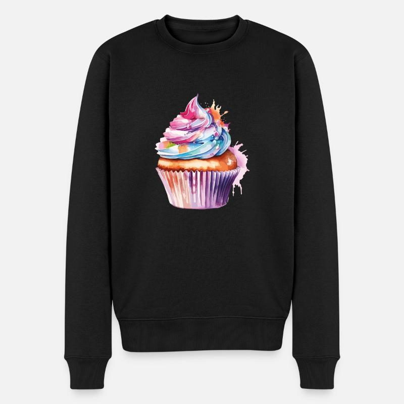 cupcake - Männer Premium Bio Pullover - Schwarz