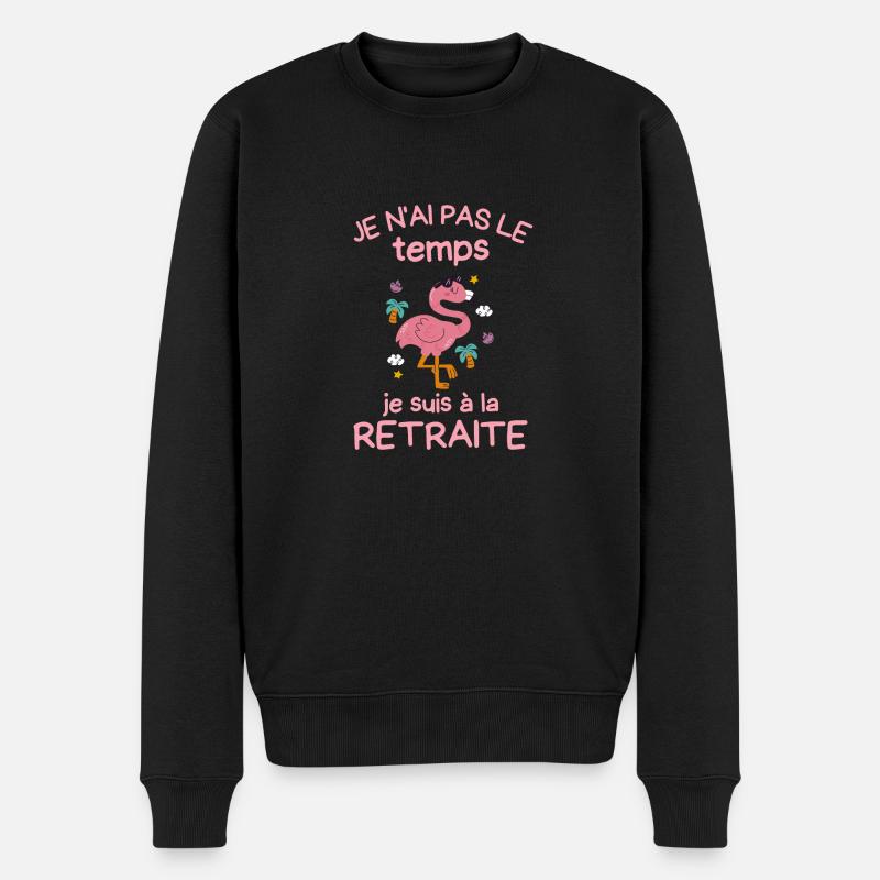 Retraitée vacances - Pull Premium bio Homme - noir