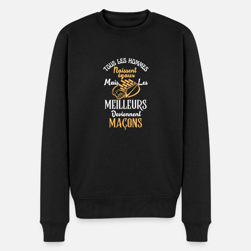 Les meilleurs sont maçons - Pull Premium bio Homme - noir