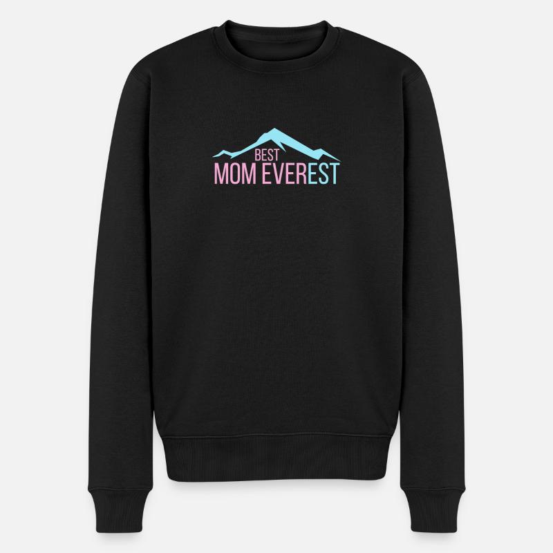 Beste Mutter aller Zeiten Mama Muttertag Mount Everest - Männer Premium Bio Pullover - Schwarz