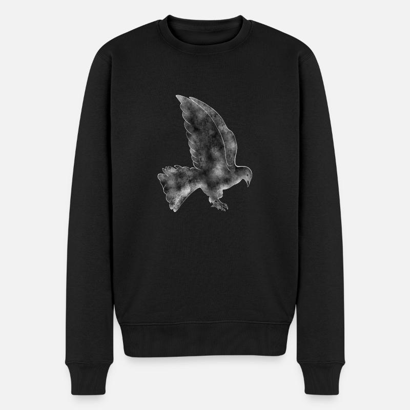 Taube - Männer Premium Bio Pullover - Schwarz