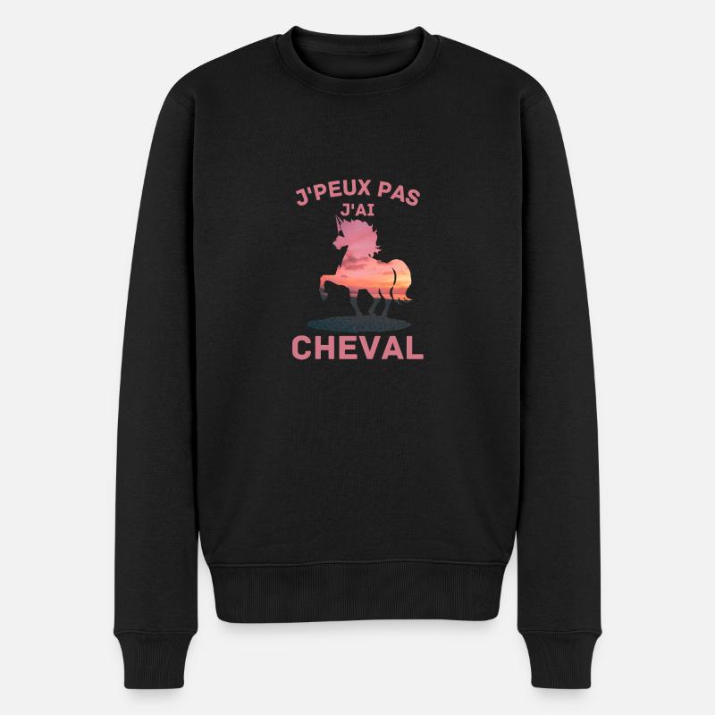 Jpeux pas j ai cheval - Pull Premium bio Homme - noir