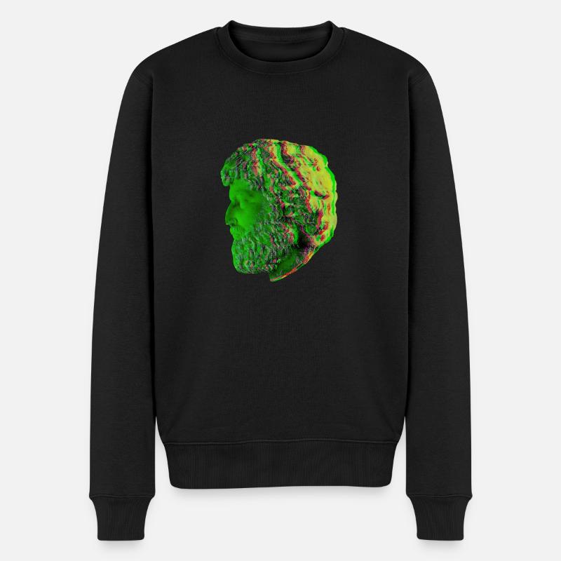 greece stutua - Männer Premium Bio Pullover - Schwarz