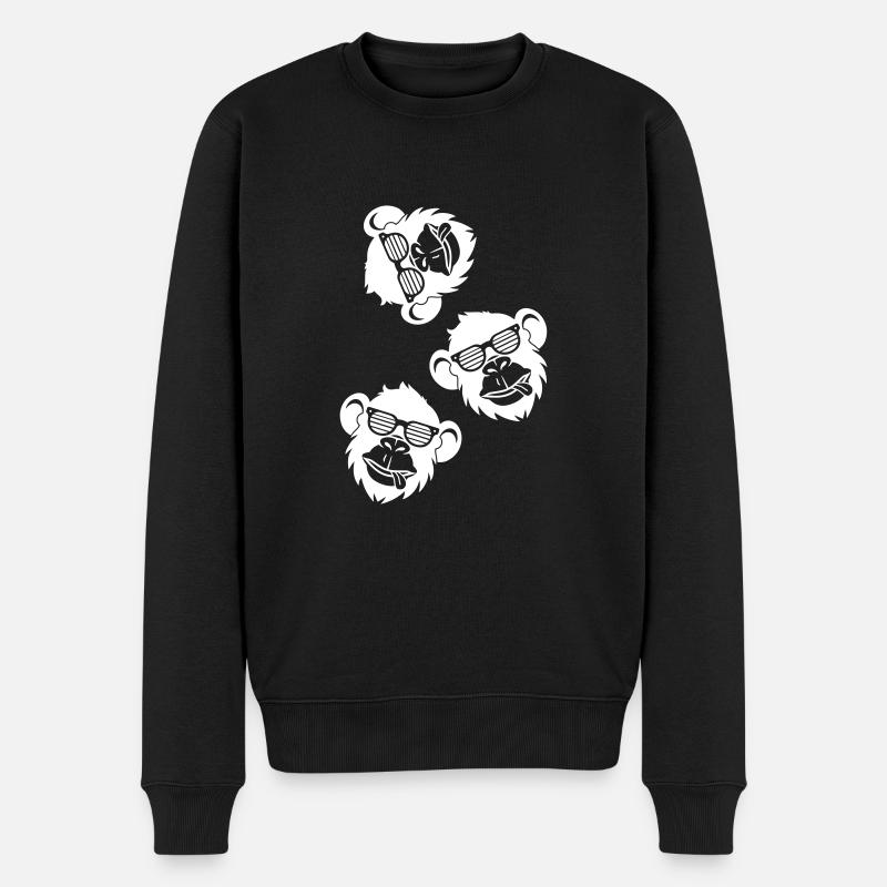 Tête froide de singe - Pull Premium bio Homme - noir