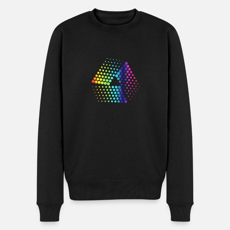 abstrakte punkte - Männer Premium Bio Pullover - Schwarz