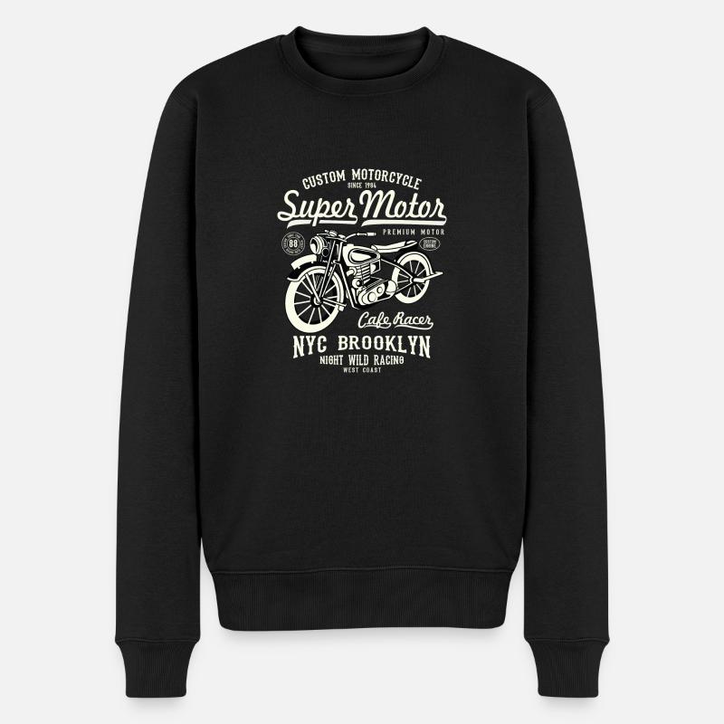 Super Motor - Motorrad - Männer Premium Bio Pullover - Schwarz