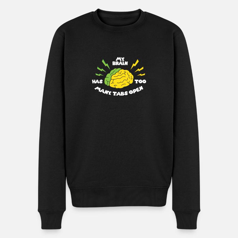 Mon cerveau est trop d'onglets ouverts - Pull Premium bio Homme - noir