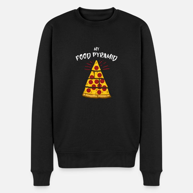 Pyramide alimentaire Pizza cadeau - Pull Premium bio Homme - noir