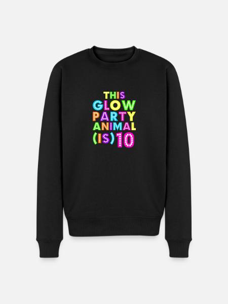 Glow Party Animal10 - Men's Premium Organic Jumper - black