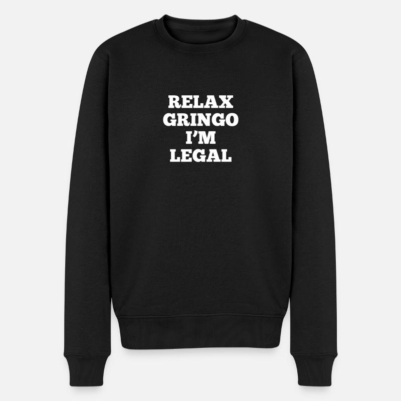 Relax Gringo - Pull Premium bio Homme - noir
