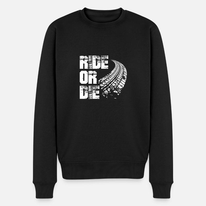 Ride or die GESCHENK - Männer Premium Bio Pullover - Schwarz