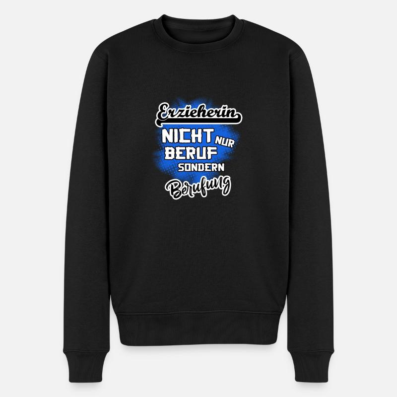 Erzieherin - eine Berufung - Männer Premium Bio Pullover - Schwarz