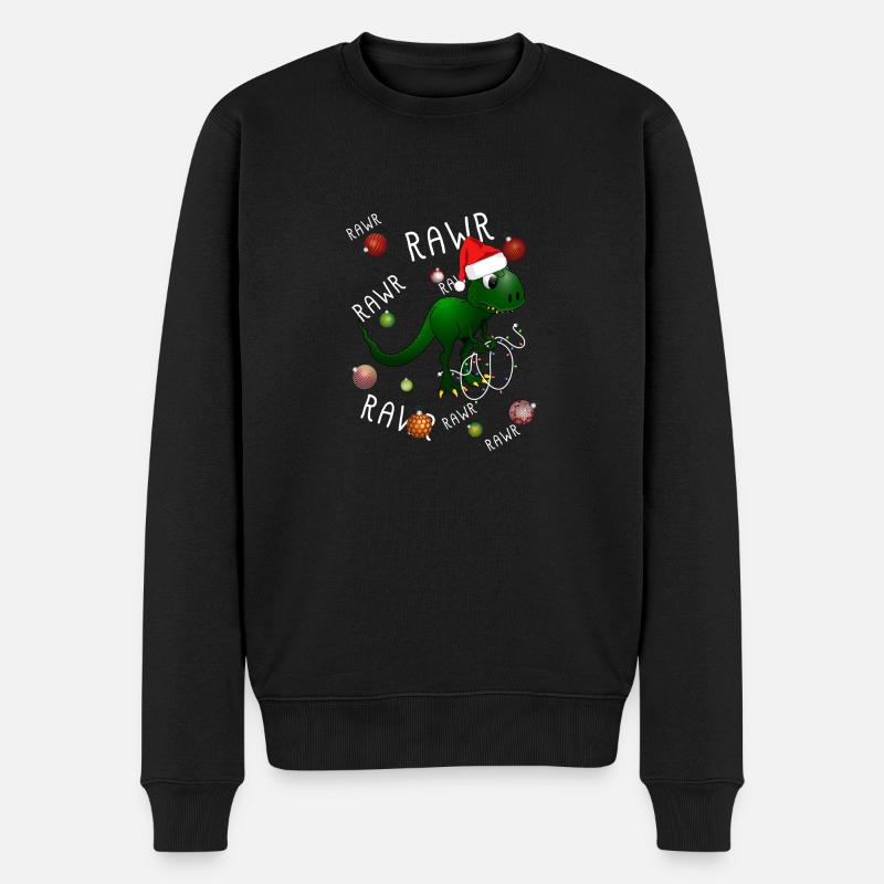Dinosaur Noël Rawr - Pull Premium bio Homme - noir