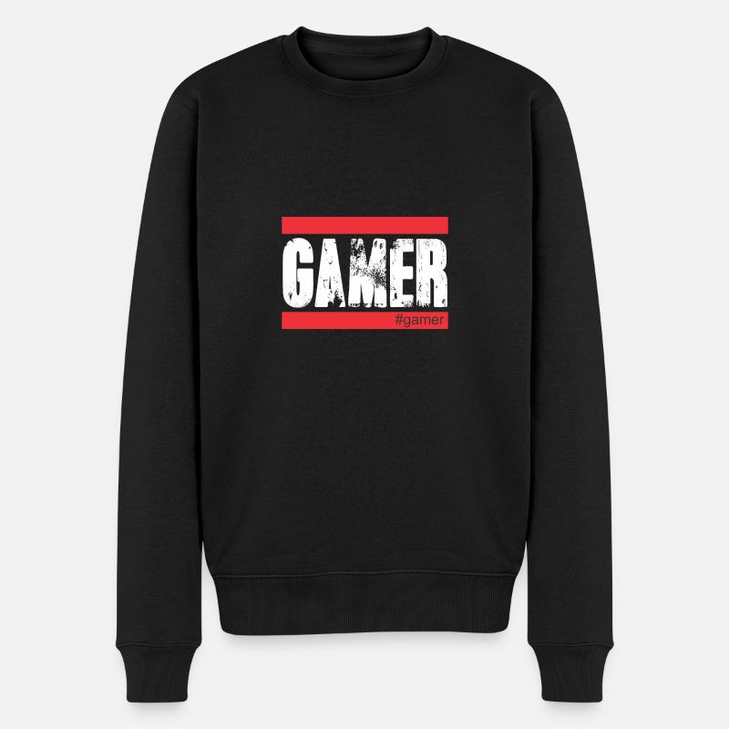Gamer - Männer Premium Bio Pullover - Schwarz