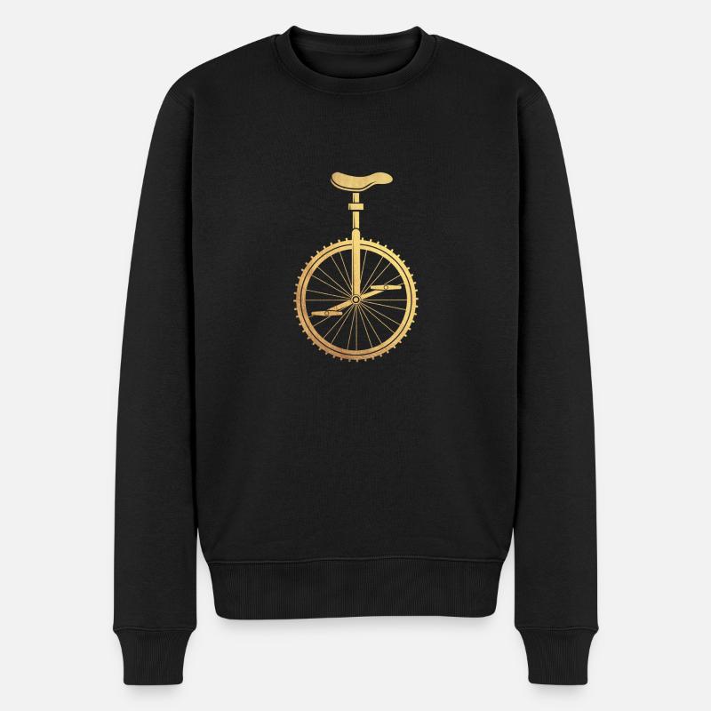 Gold Einrad - Männer Premium Bio Pullover - Schwarz