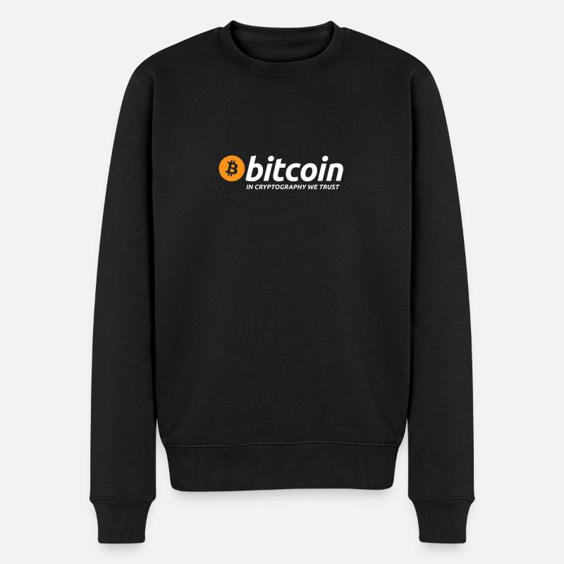 Bitcoin cryptocurrency tshirt - Männer Premium Bio Pullover - Schwarz
