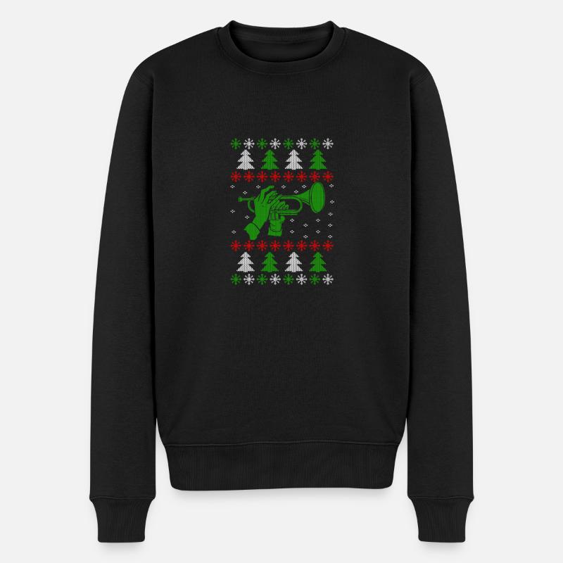 Laid de Noël Jumper trompette - Pull Premium bio Homme - noir