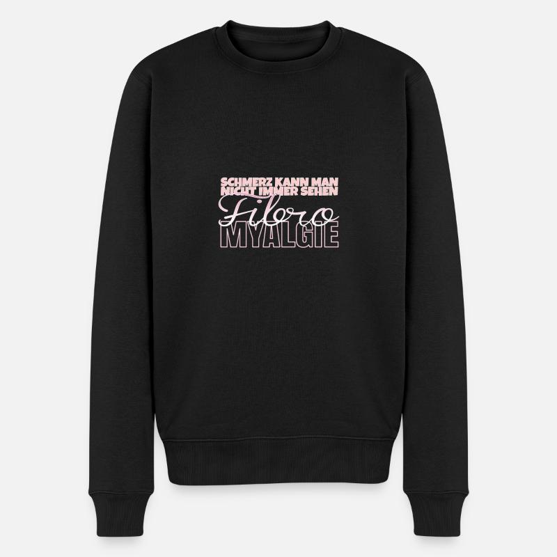 Fibromyalgie - Männer Premium Bio Pullover - Schwarz