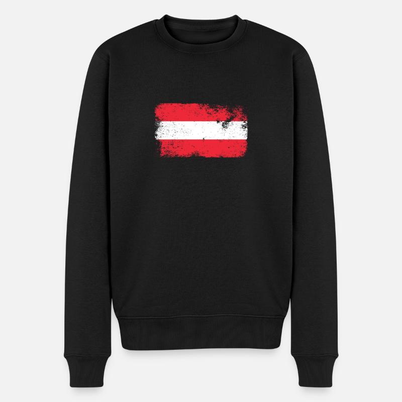 Österreich - Männer Premium Bio Pullover - Schwarz