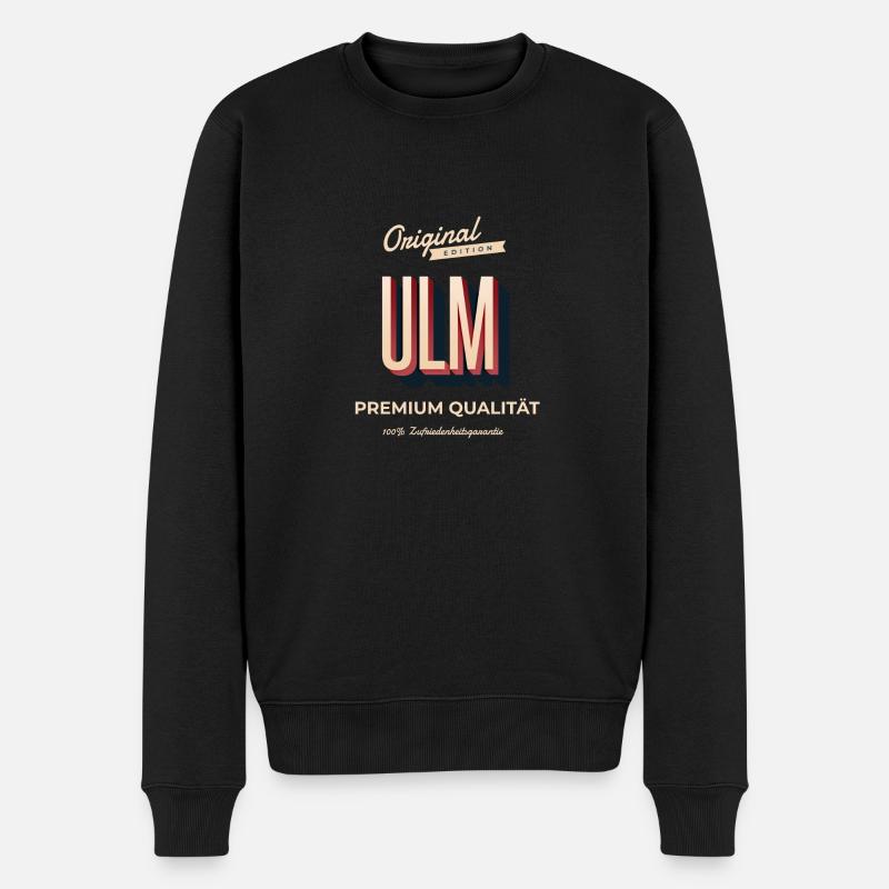 Ulm - Männer Premium Bio Pullover - Schwarz