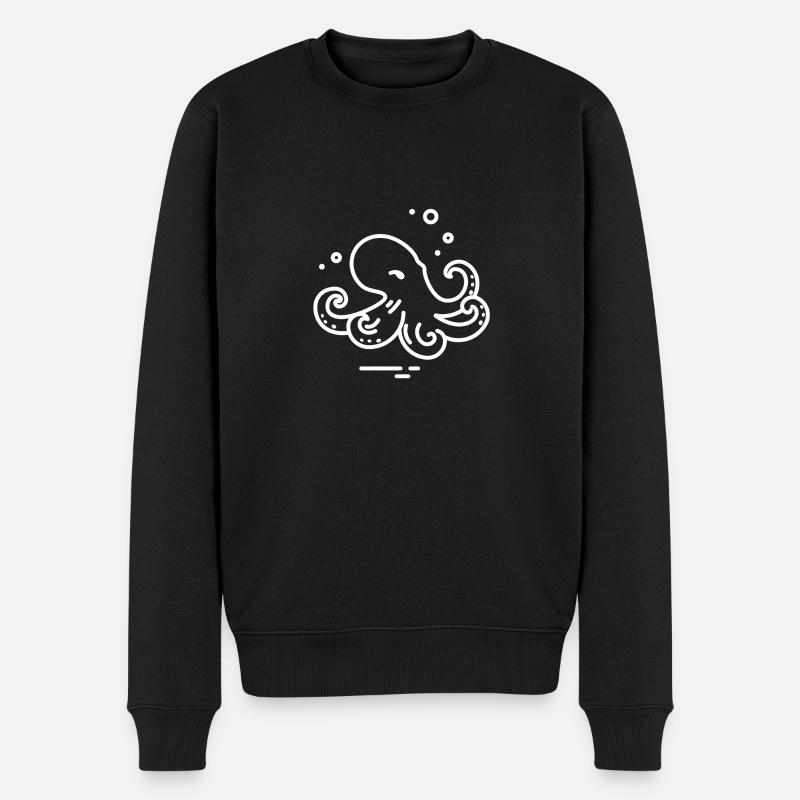 poulpe - Pull Premium bio Homme - noir