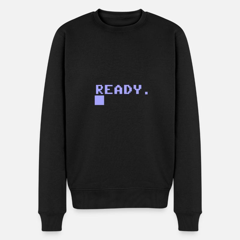 C64 Ready - Männer Premium Bio Pullover - Schwarz