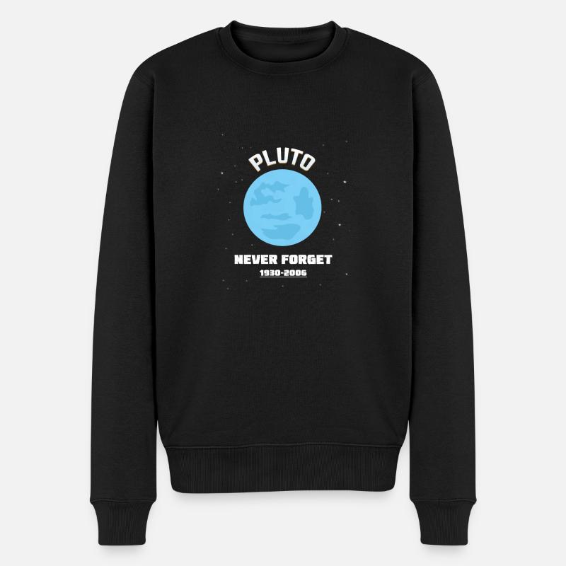 PLUTO NEVER FORGET 1930-2006 - Männer Premium Bio Pullover - Schwarz