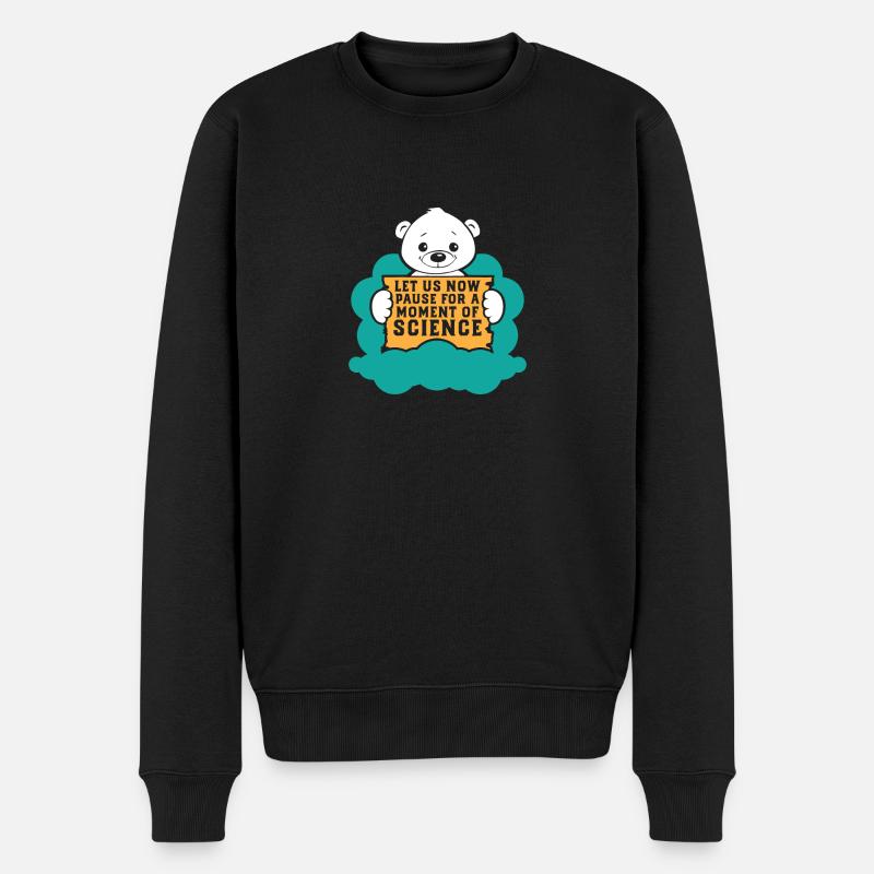 Eisbär-Protest für Wissenschafts-Klima-Änderungs-Geschenk - Männer Premium Bio Pullover - Schwarz