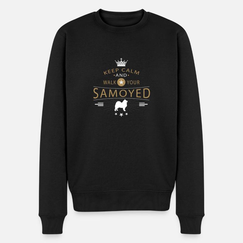 Samojede Shirt - Männer Premium Bio Pullover - Schwarz