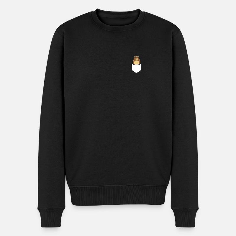 Pocket Groundhog Waldmurmeltier Vorhersage Ground-Hog - Männer Premium Bio Pullover - Schwarz