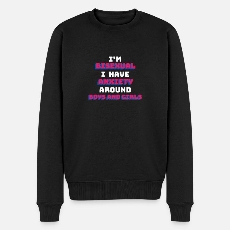 Bisexual Shirt - Bi - Geschenk - LGBT - Männer Premium Bio Pullover - Schwarz