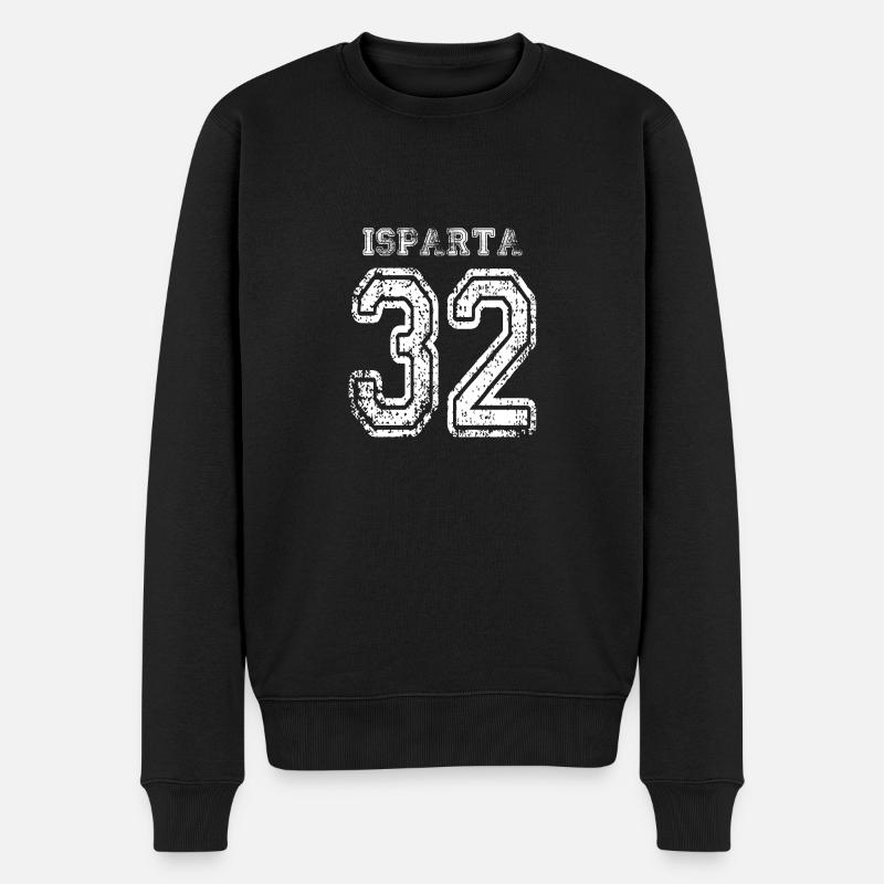 32 Isparta Türkisches Nummernschild als Geschenk - Männer Premium Bio Pullover - Schwarz