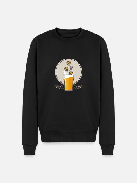 Beersplash - Männer Premium Bio Pullover - Schwarz