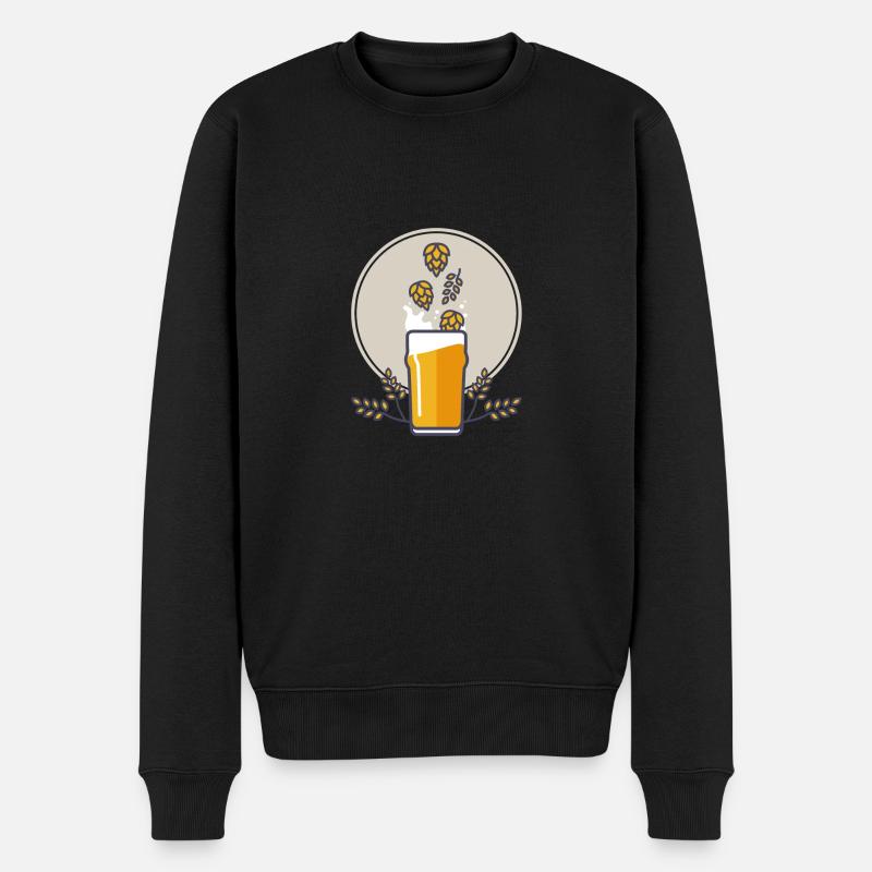 Beersplash - Männer Premium Bio Pullover - Schwarz