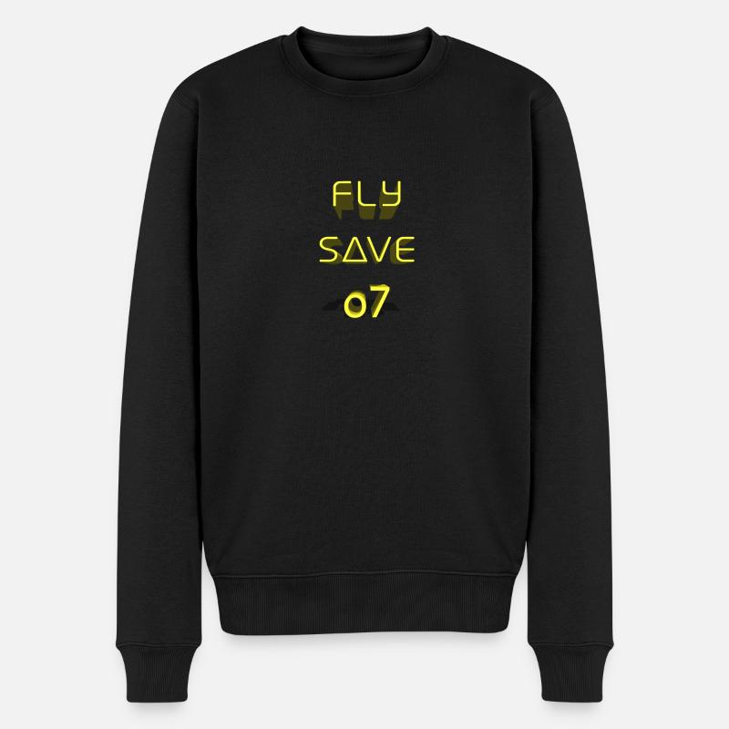 Fly Save 3D - Männer Premium Bio Pullover - Schwarz