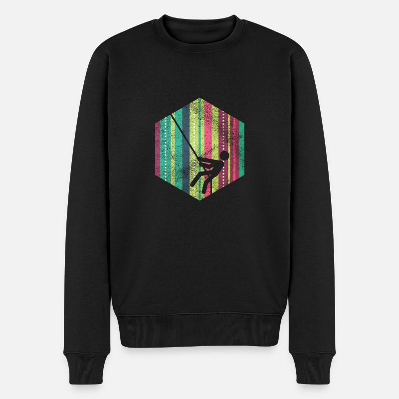 Geschenk Kletterer Boulderer klettern bouldern - Männer Premium Bio Pullover - Schwarz