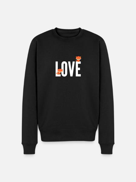 Fuchs Love Fox - Men's Premium Organic Jumper - black