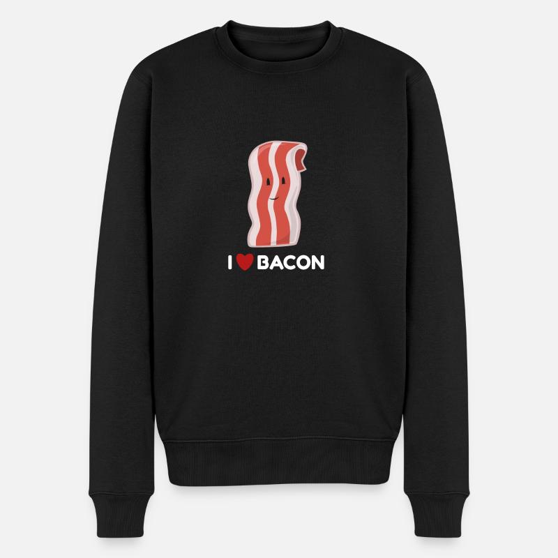 ich mag Speck - MĂ€nner Premium Bio Pullover - Schwarz