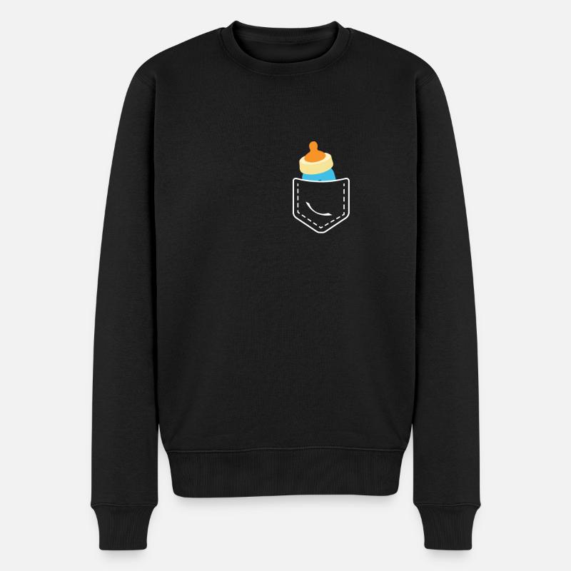 Mignon Biberon poche cadeau - Pull Premium bio Homme - noir