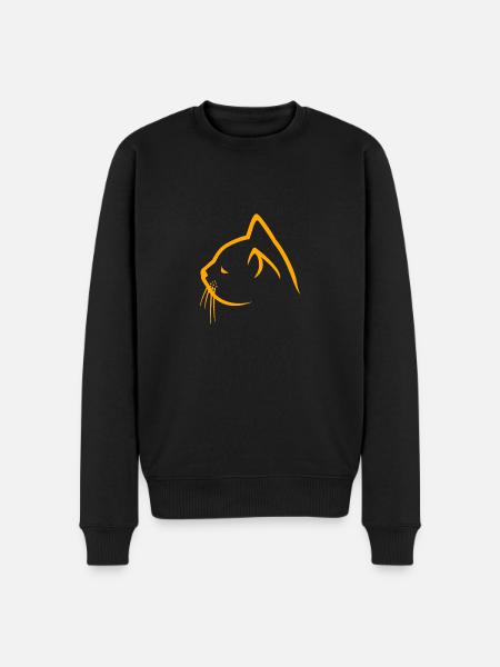 Cats Catstyle cat face - Men's Premium Organic Jumper - black