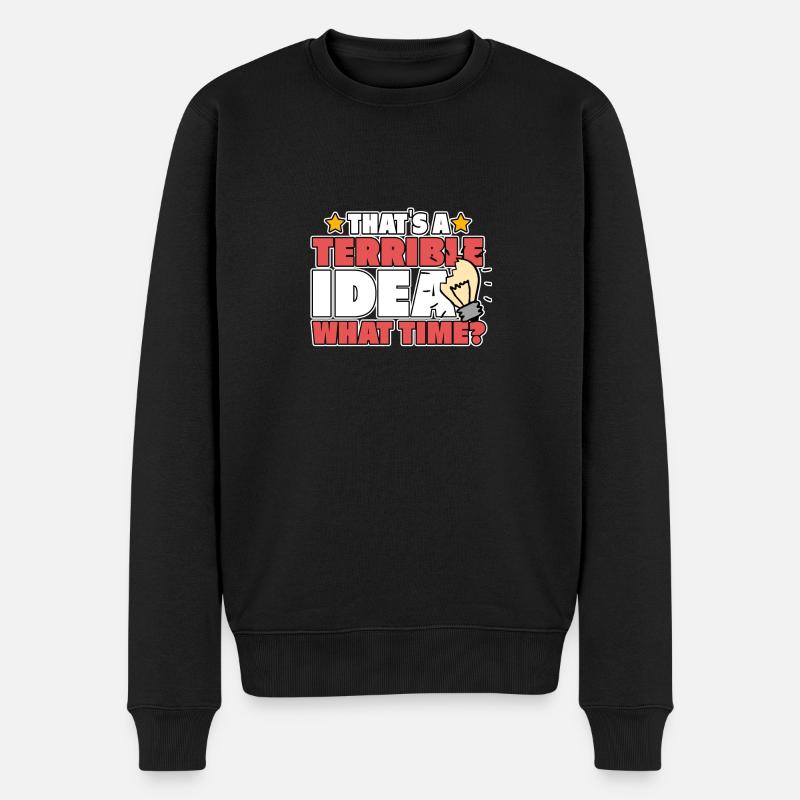 IDEA TERRIBLE - Pull Premium bio Homme - noir