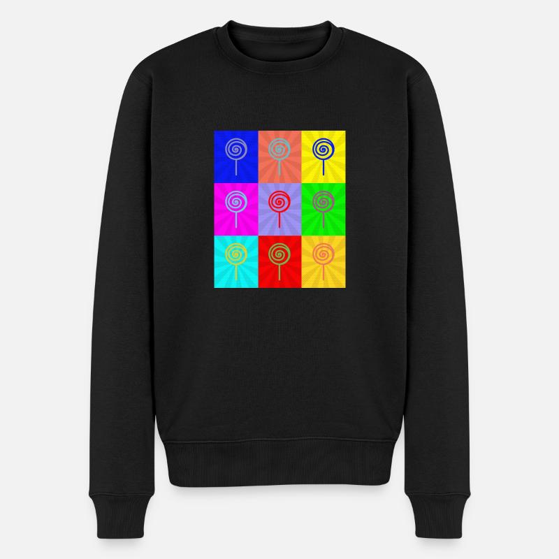 Pop-Art - Männer Premium Bio Pullover - Schwarz