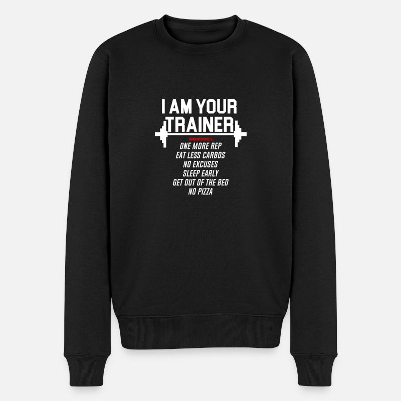 Persönlicher Trainer - Männer Premium Bio Pullover - Schwarz