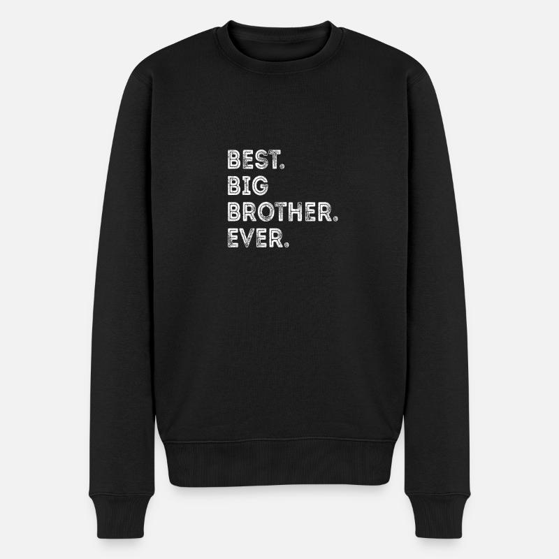 BEST BIG BROTHER EVER Der beste große Bruder Shirt - Männer Premium Bio Pullover - Schwarz