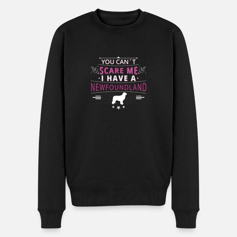 Neufundländer scare Newfoundland - Männer Premium Bio Pullover - Schwarz