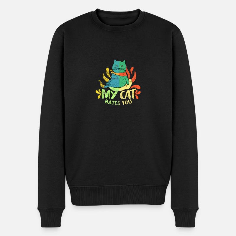 Mon chat vous déteste - Pull Premium bio Homme - noir