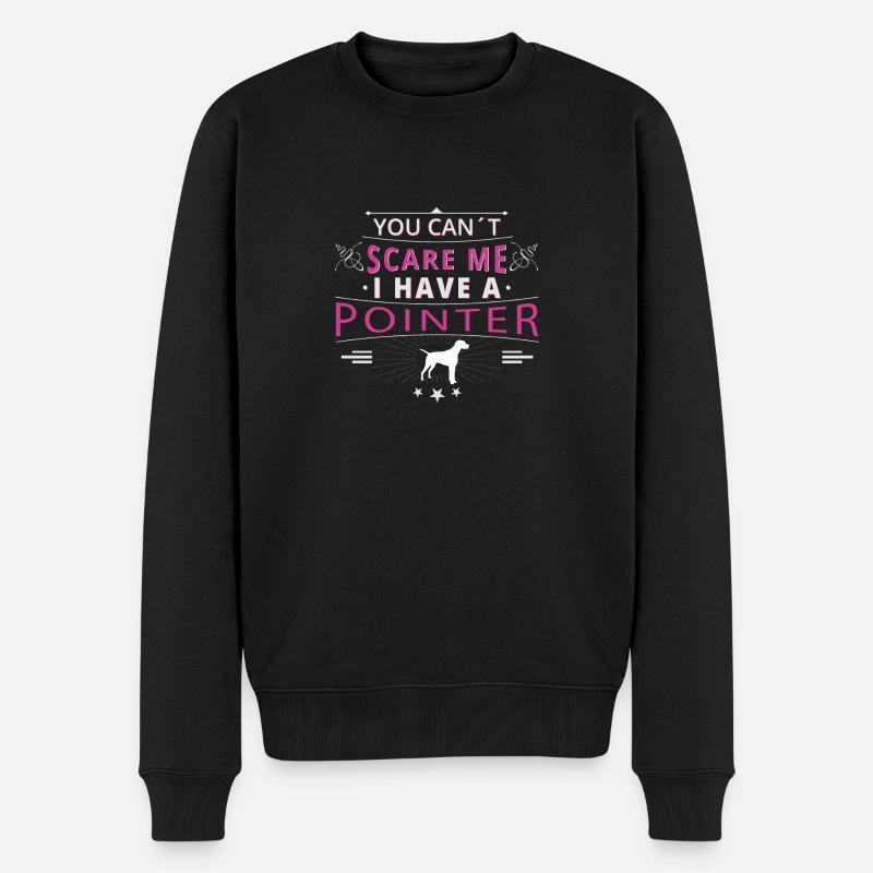 Pointer anglais Pointer peur - Pull Premium bio Homme - noir