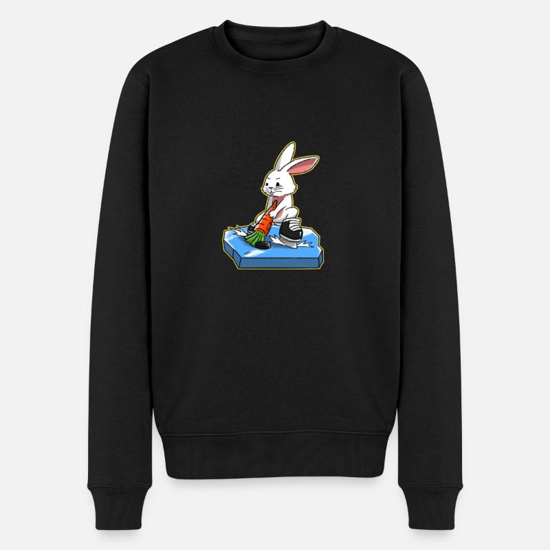 Ich liebe Hockey Eishockey Frohe Ostern Geschenk - Männer Premium Bio Pullover - Schwarz