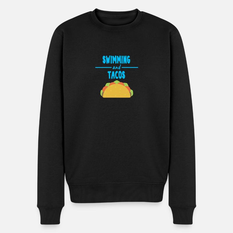 Lustiges Chlor Schwimmer Tacos T-Shirt Geschenk - Männer Premium Bio Pullover - Schwarz