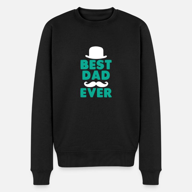 Vatertag Geschenk Vater bester Vater aller Zeiten - Männer Premium Bio Pullover - Schwarz